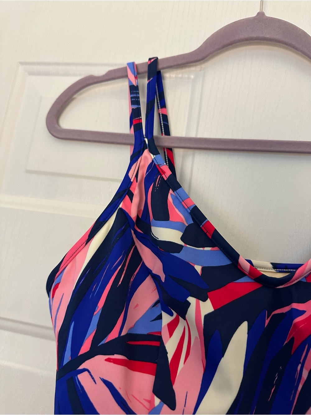 Miraclesuit Malibu Swim Tankini Tropical Double Strap Size 16 - Picture 3 of 8